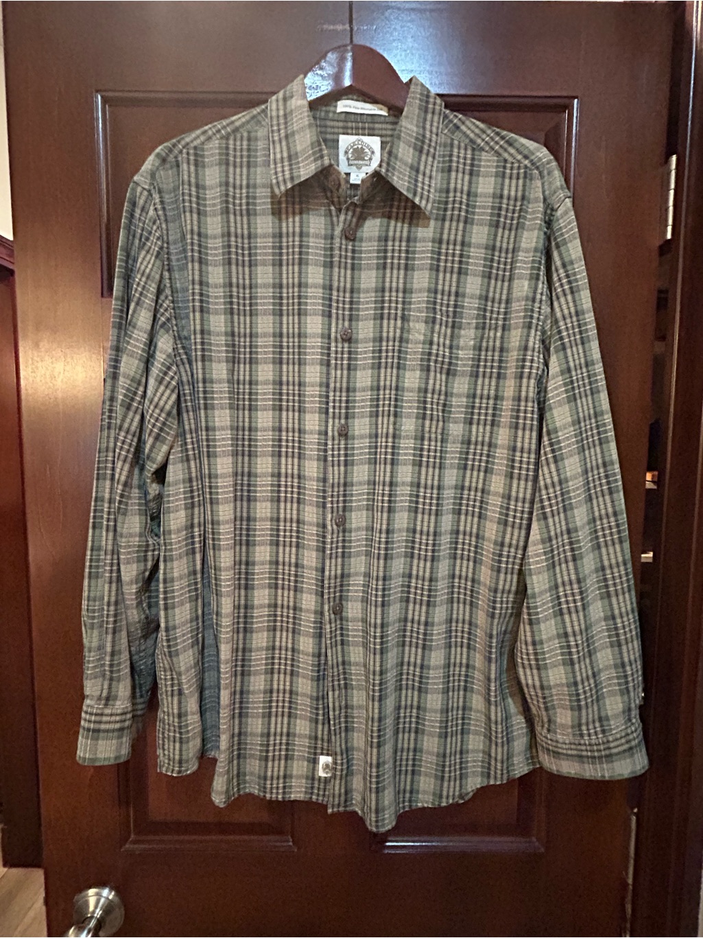 100% Silk Paradise Collection Plaid Button Up Shirt Xl Men’s